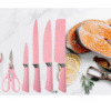 Juego cuchillo 6 pza rosado