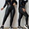 Leggins 1Cierre SUPLEX efecto cuero DAMA
