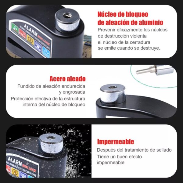 Candado De Seguridad Freno Disco Moto